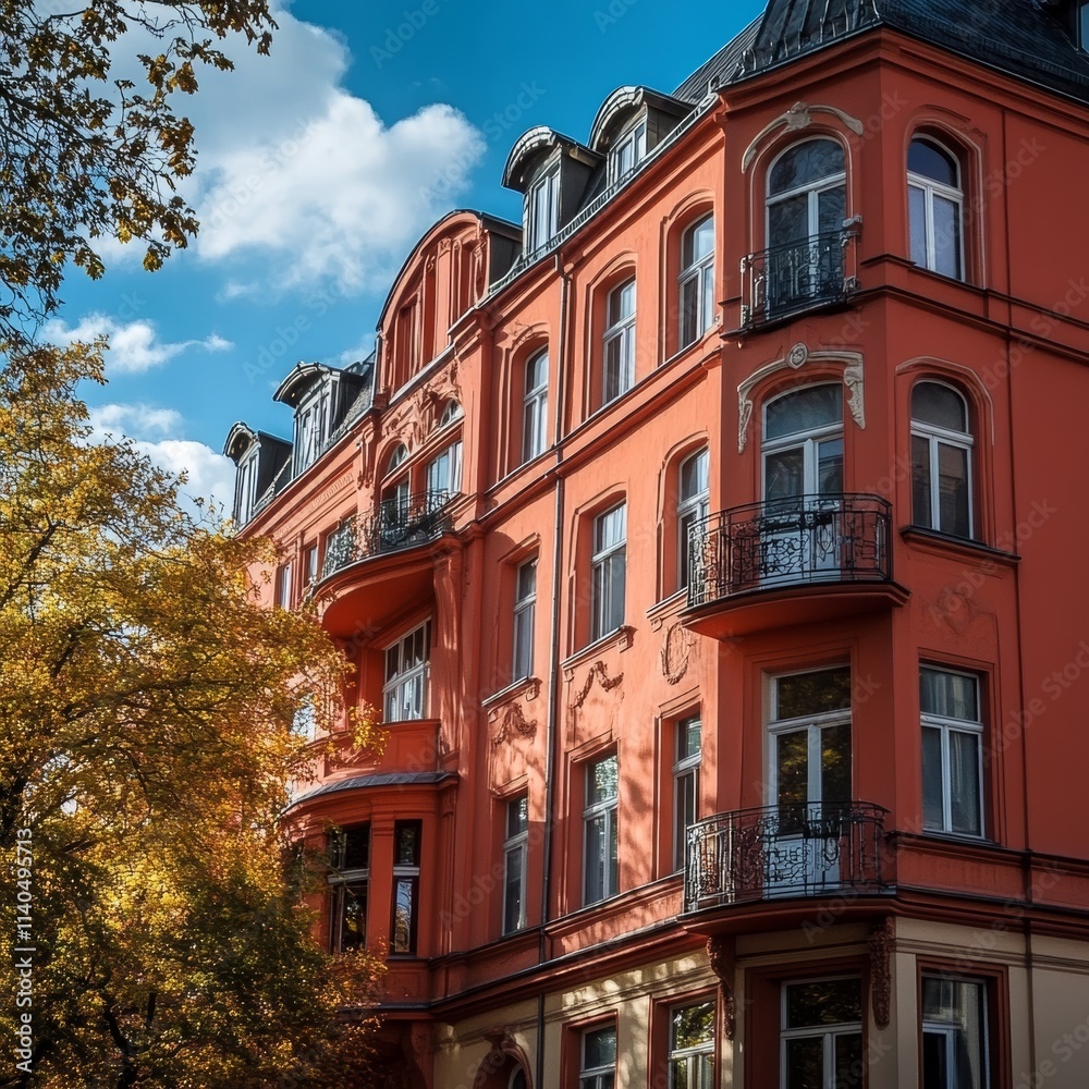 Fototapeta premium Sunny Berlin apartment house