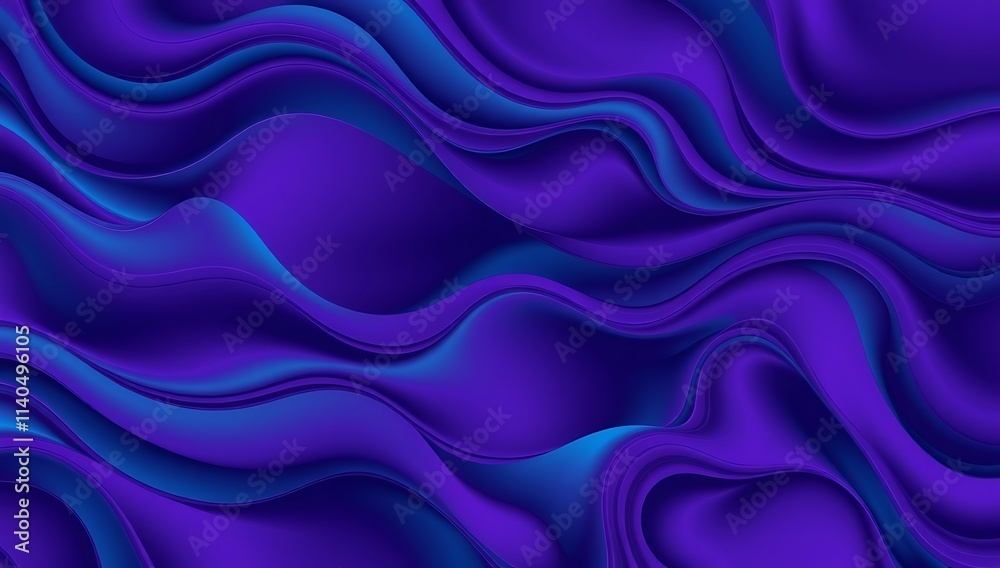 Obraz premium Abstract Purple and Blue Swirling Wave Pattern