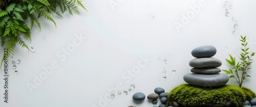 Serene Stacked Stones: A Tranquil Spa-Like Composition photo