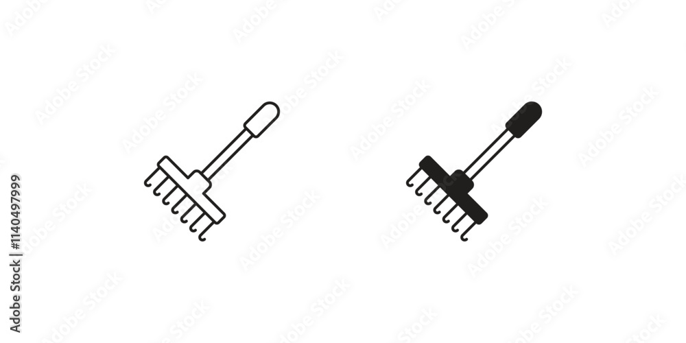 Pitchfork set icon with white background vector stock illustration Pitchfork set icon with white background vector stock illustration