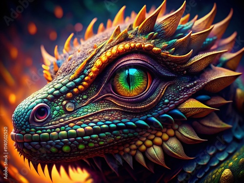 Macro Dragon Art: Stunning Close-Up Fantasy Dragon Illustrations, Detailed Wing Scales, Imaginative Creature Designs, Digital Art, Fantasy Artwork