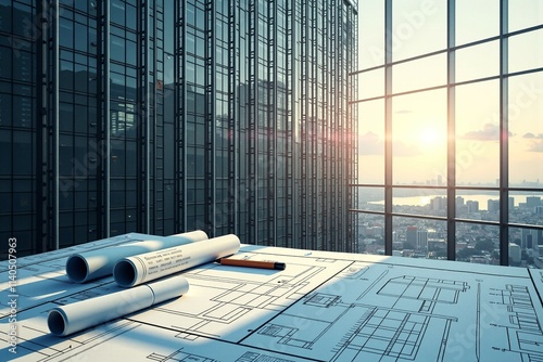 Architectural Blueprint Mockup