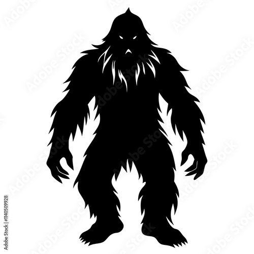 Bigfoot Silhouette vector illustration photo