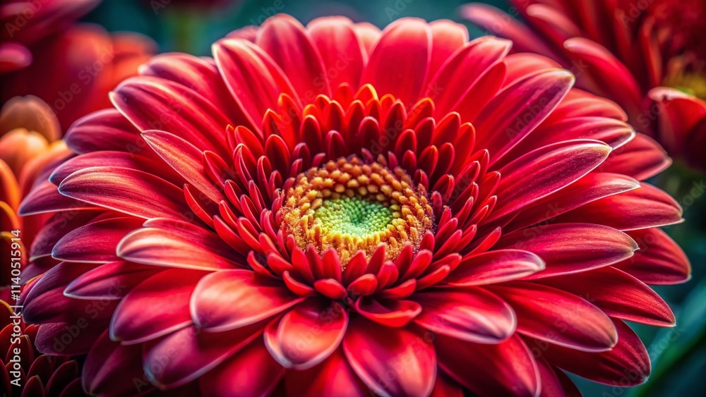 Macro Red Flower Painting Photography: Close-Up Botanical Art Images Macro Red Flower Painting Photography: Close-Up Botanical Art Images
