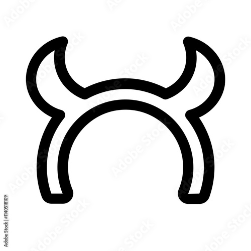 devil headband icon with line style, perfect for user interface projects