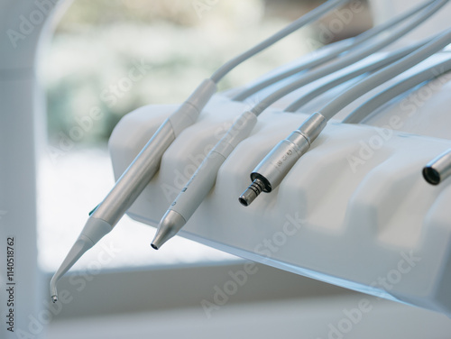 close up of machine of a modern dentist