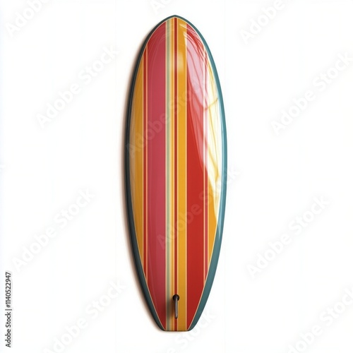 Surfboard with vibrant colors designed for fun days at the beach under sunny ...