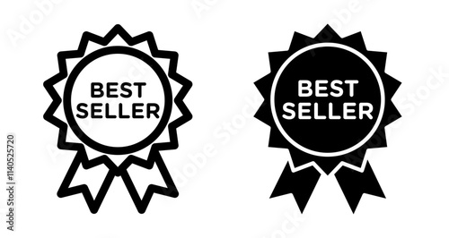 Best seller Icons pack in outlined and flat versions