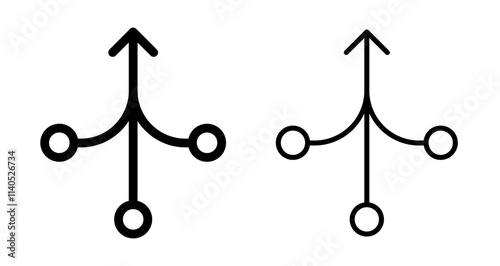 Consolidation Icons pack in outlined and flat versions