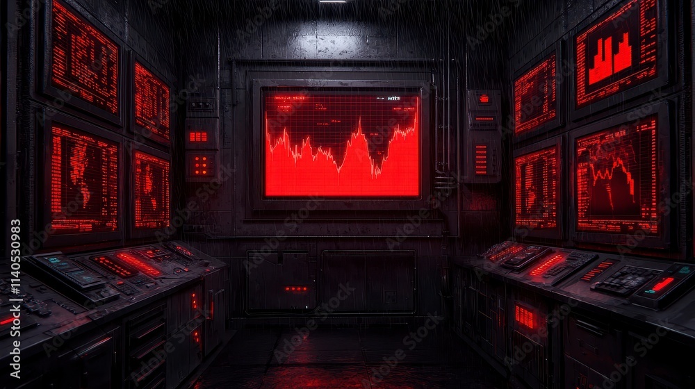 Red Alert Crypto Market Crash Monitoring Room