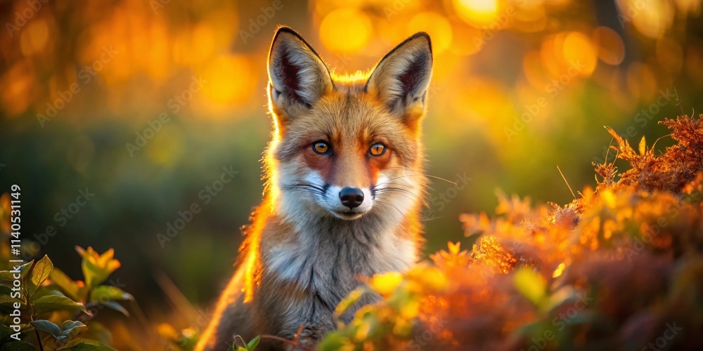 Majestic Red Fox Vixen in Autumn Landscape - Wildlife Photography Majestic Red Fox Vixen in Autumn Landscape - Wildlife Photography