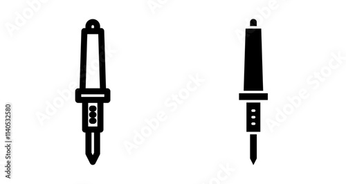 Soldering Icons pack in outlined and flat versions