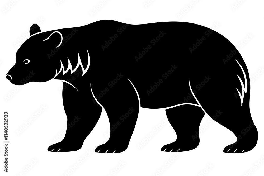 Black Bear Silhouette vector illustration Black Bear Silhouette vector illustration