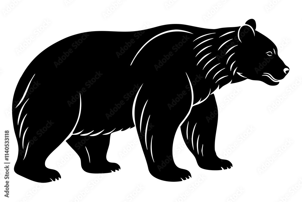 Black Bear Silhouette vector illustration Black Bear Silhouette vector illustration