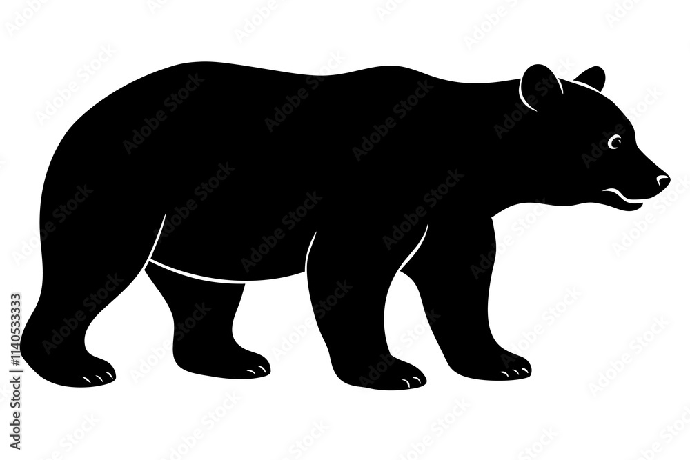 Black Bear Silhouette vector illustration Black Bear Silhouette vector illustration