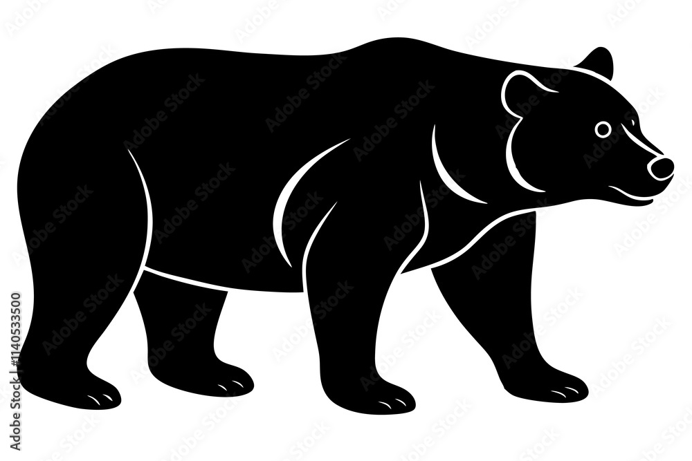 Black Bear Silhouette vector illustration Black Bear Silhouette vector illustration