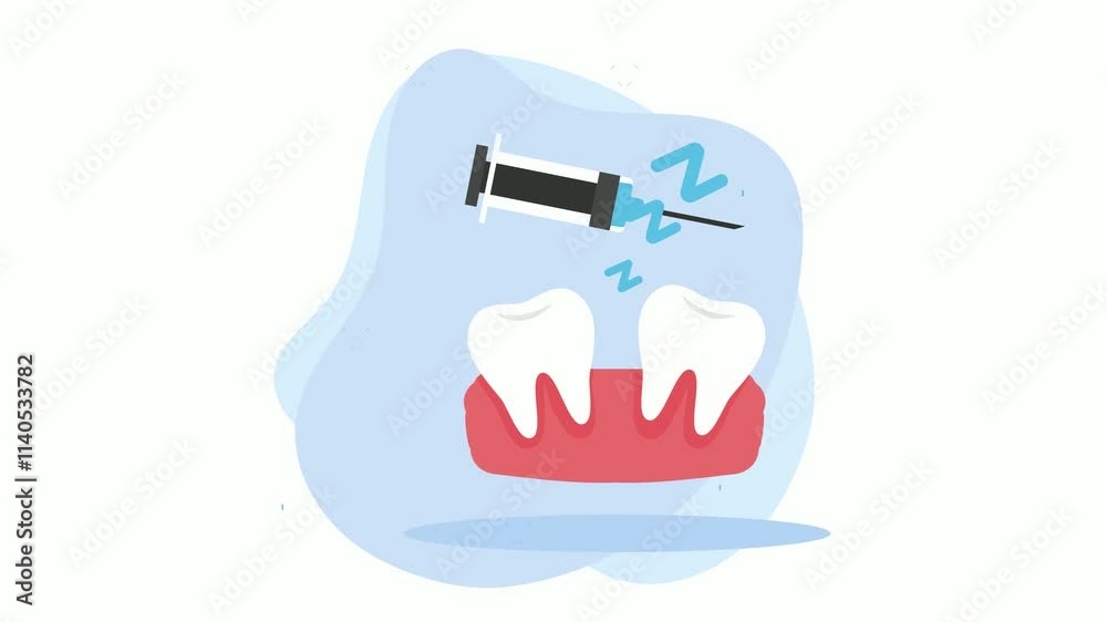 Syringe Injection Animation syringe for local anesthesia injection in gum for sedation animation ...