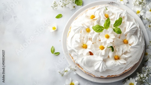 Chestnut Pavlova With Copy Space