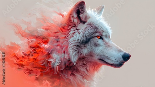 Wolf animal abstract wallpaper