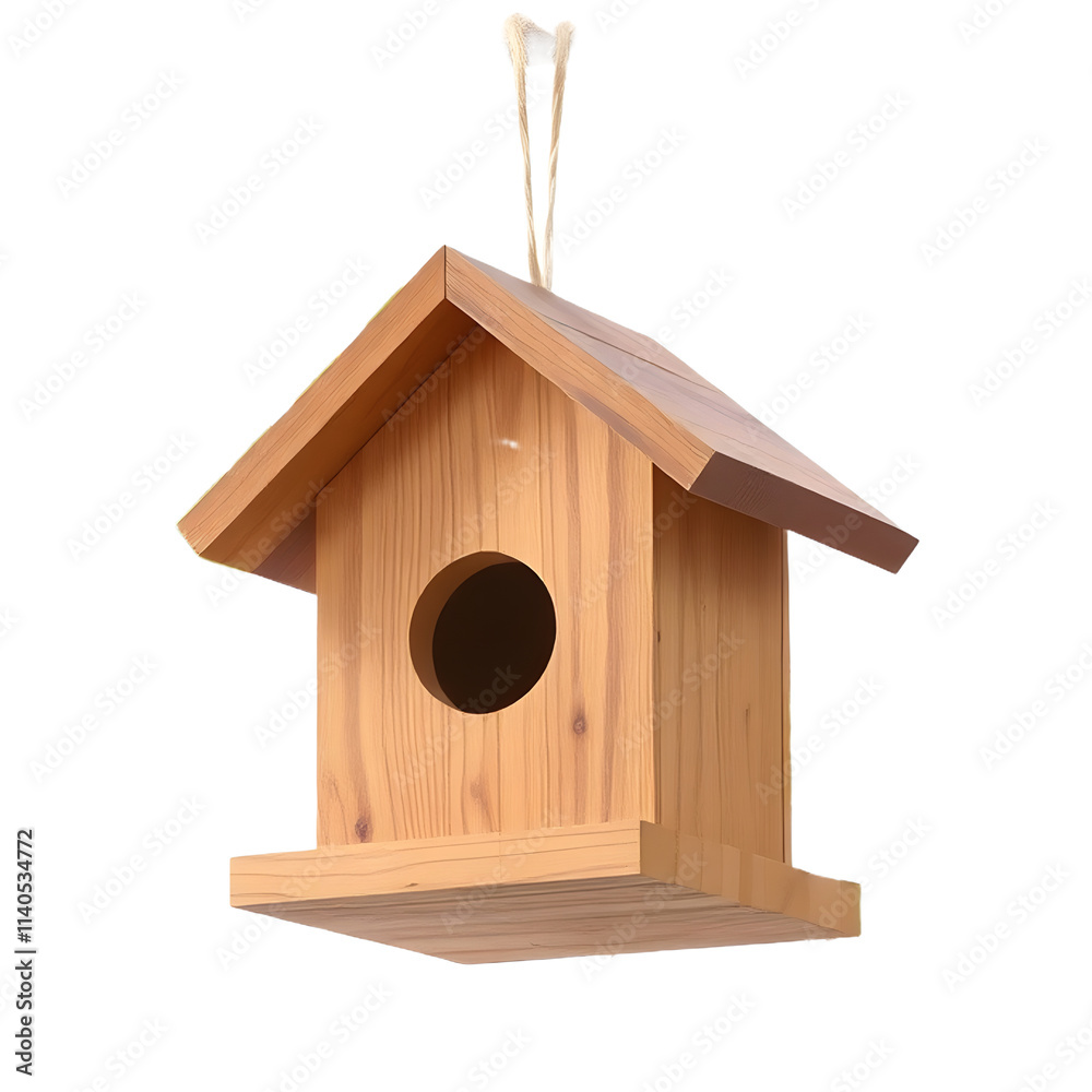 A birdhouse hanging. png isolated background. transparent background. A birdhouse hanging. png isolated background. transparent background.