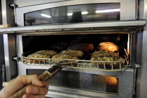 ur parl or rye bread in pairs from south tyrol in northern italy in Valvenosta. photo