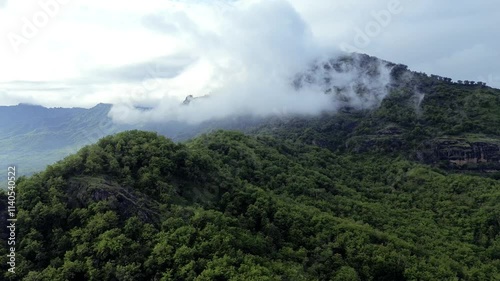 clouds over the mountains