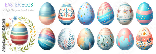 Easter eegs  png clipart cutout transparent isolated