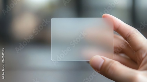 Blank template for clear call cards presented in a mockup.