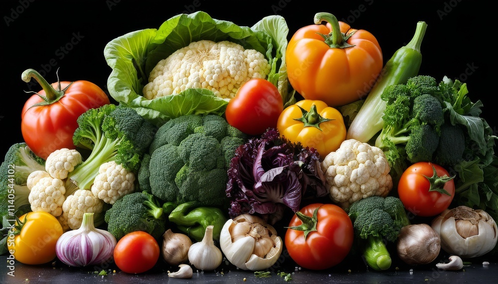 Assortment Fresh Variety Natural Healthy Wellness Food Vegetables Still-Life Assortment Fresh Variety Natural Healthy Wellness Food Vegetables Still-Life