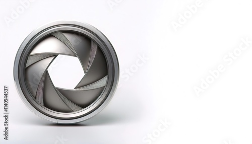 shutter is a device that allows light to pass for exposing photographic film or a photosensitive digital sensor to light in order to capture a permanent image of a scene. Isolated on white background