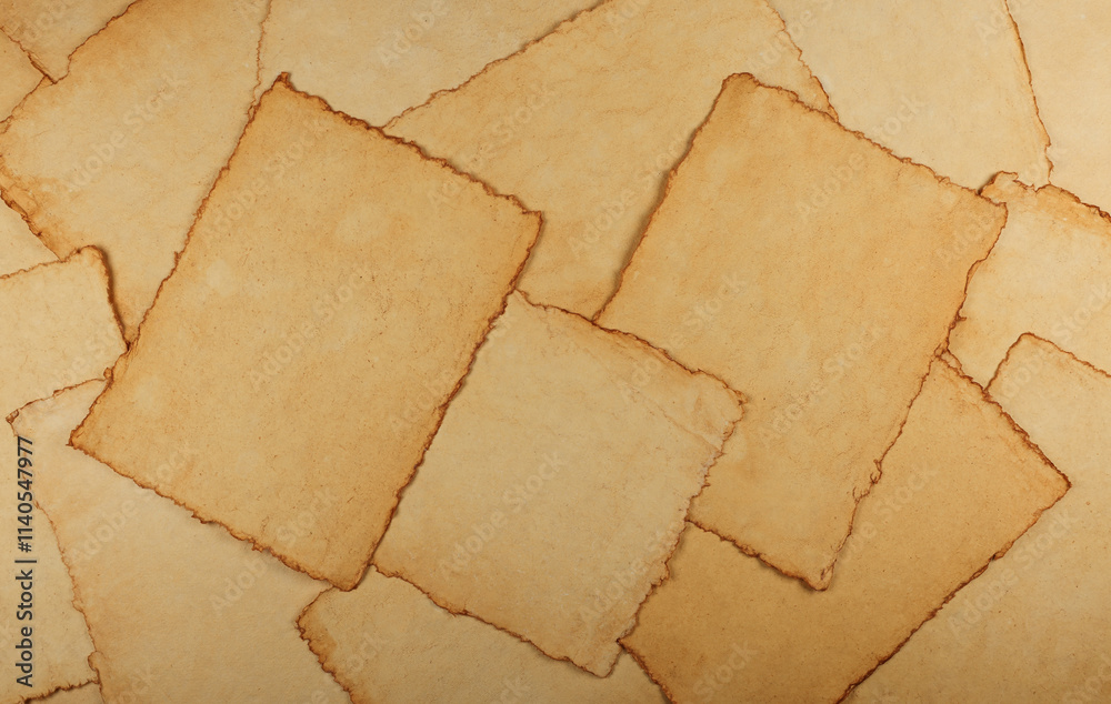 Fototapeta premium Old antique paper parchment sheets background