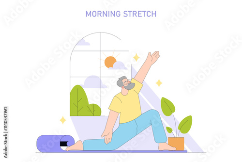 Healthy Lifestyle. Flat Vector Illustration