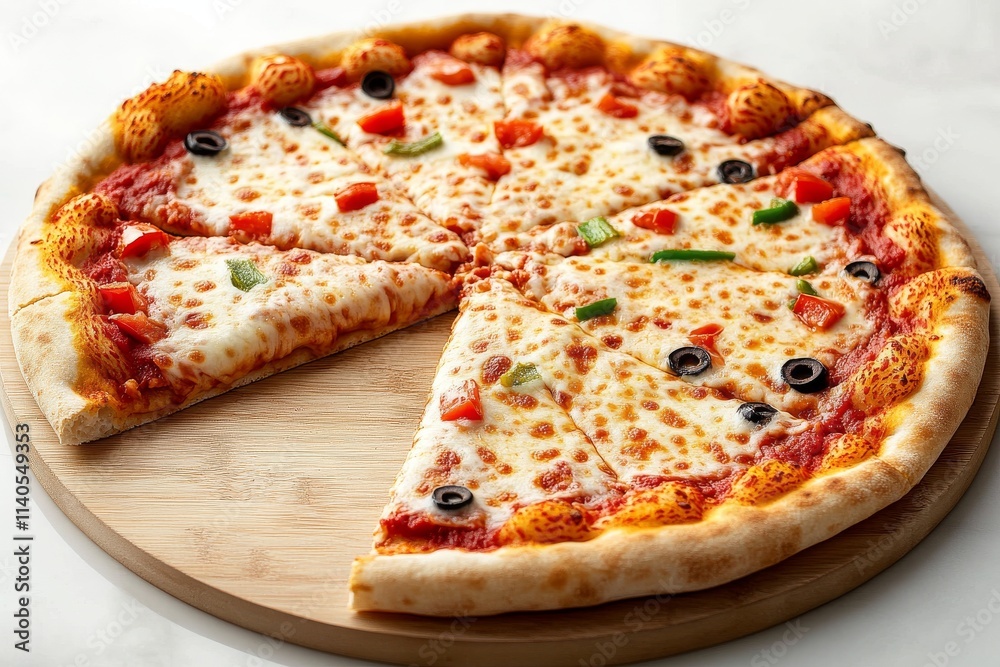 Delicious pizza with vegetables and olives perfect for Valentine\'s Day celebration with loved ones. Generative AI Delicious pizza with vegetables and olives perfect for Valentine\'s Day celebration with loved ones. Generative AI
