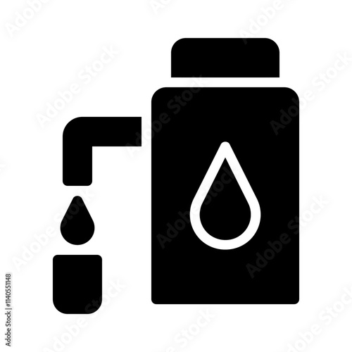 Water filter icon. Concept of clean water, filtration, and purification.