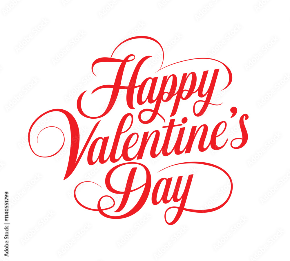 Happy valentine’s day calligraphy design. Red color handwritten valentine’s day text illustration. Romantic happy valentine’s day lettering. Happy valentine’s day calligraphy design. Red color handwritten valentine’s day text illustration. Romantic happy valentine’s day lettering.