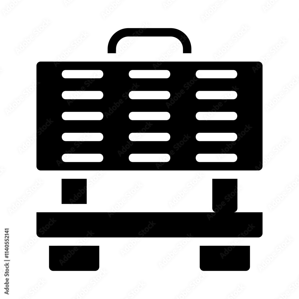 Barbecue grill icon. Concept of outdoor cooking and summer recreation.