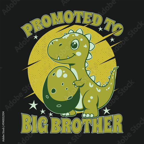Newborn Baby Announcement Promoted To Big Brother T Shirt Design