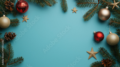 Christmas Festive Blue Back...