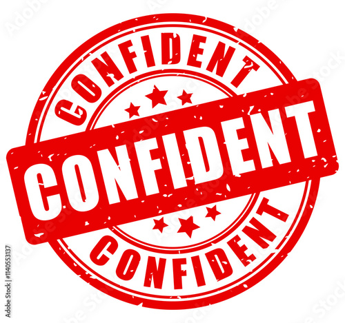 Confident grunge rubber stamp