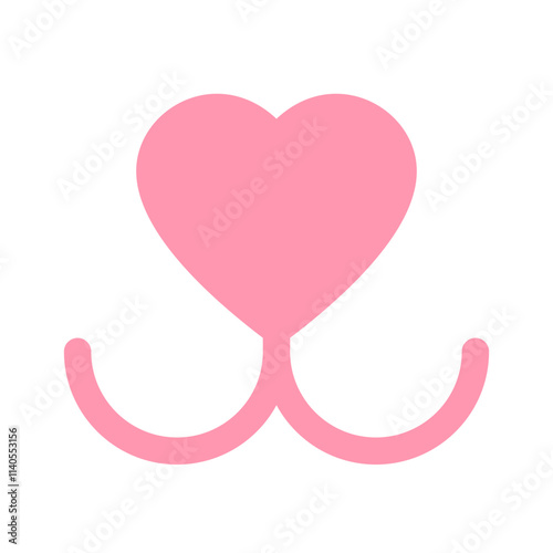 Pink cute animal nose icon