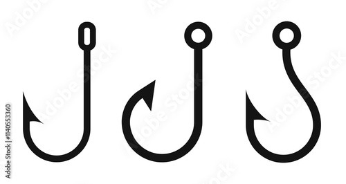 Fish hook vector icon