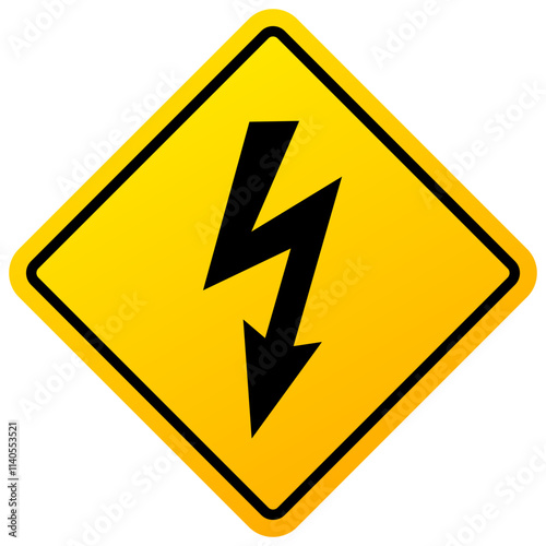 Obraz na płótnie High voltage vector warning sign w salonie