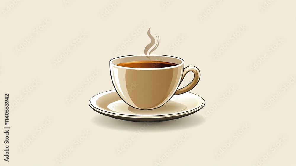 Aromatic Coffee Cup, Perfect Morning Brew, Warmth and Comfort Aromatic Coffee Cup, Perfect Morning Brew, Warmth and Comfort