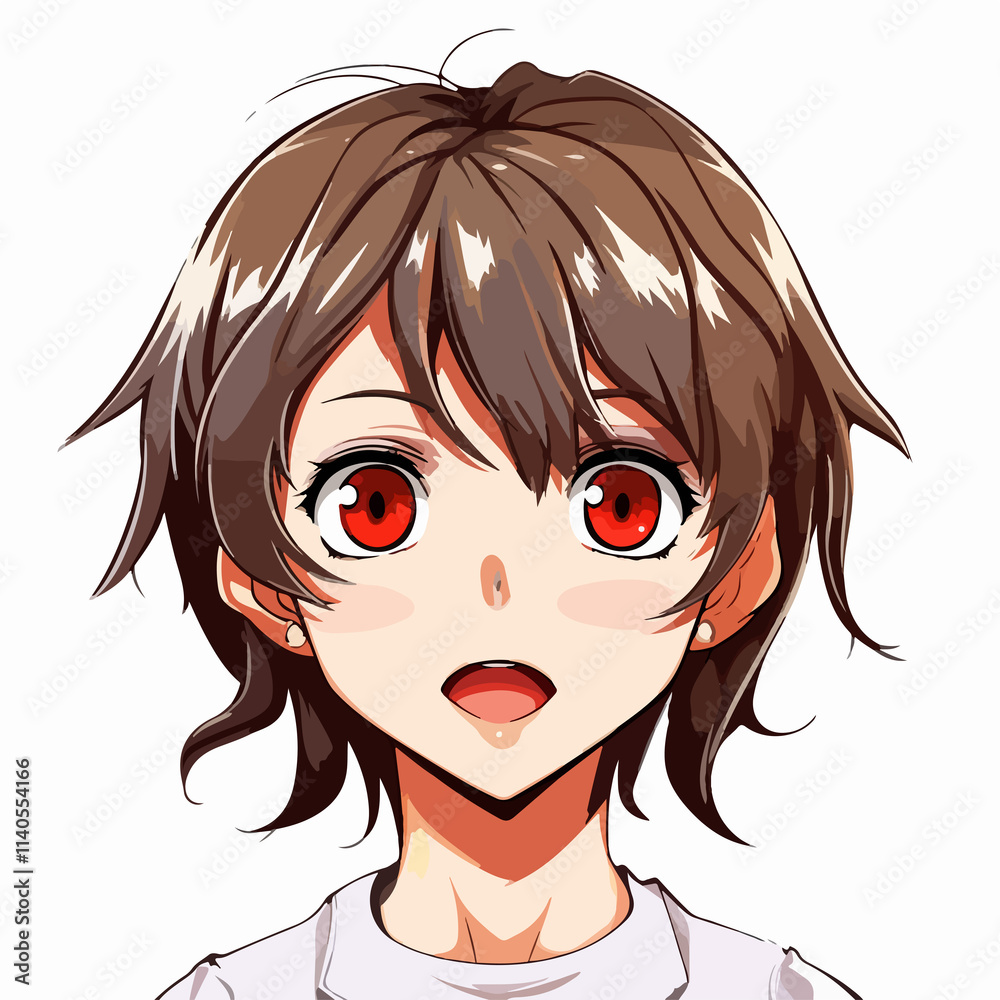 Anime Face Expression Comic Vector Illustration for Digital Designs Anime Face Expression Comic Vector Illustration for Digital Designs