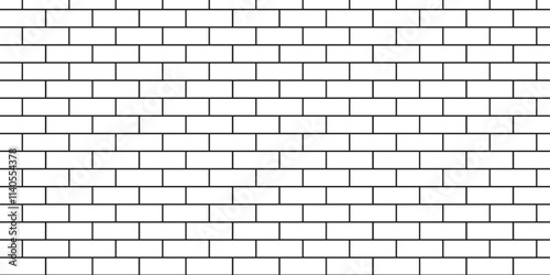 Empty masonry pavement floor and wall limestone brickwork concrete texture. Urban white, black line cement rough row wallpaper abstract background.	
