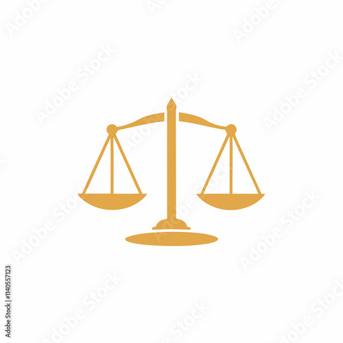 Justice Scale Vector Logo Design.