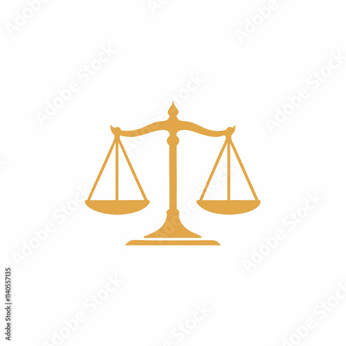 Justice Scale Vector Logo Design.