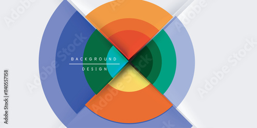 Target circle geometric abstract shapes. Vector Illustration For Wallpaper, Banner, Background, Card, Book Illustration, landing page