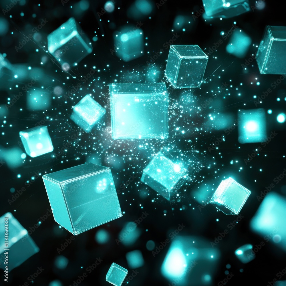 Dynamic Blockchain Representation Virtual Space Digital Art Abstract Environment Futuristic Viewpoint Technology Concept Dynamic Blockchain Representation Virtual Space Digital Art Abstract Environment Futuristic Viewpoint Technology Concept