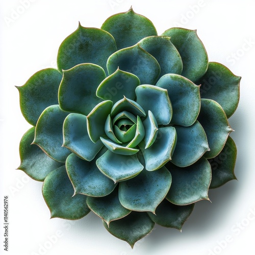 Succulent plant showcasing intricate layered leaves in soft green tones